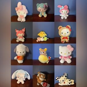 NWT Sanrio/San-X Rilakkuma Hello Kitty and Friends Big Plush Bundle of 12